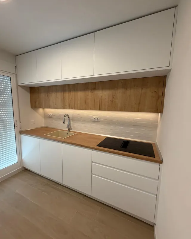 Encimera de madera en formato compacto